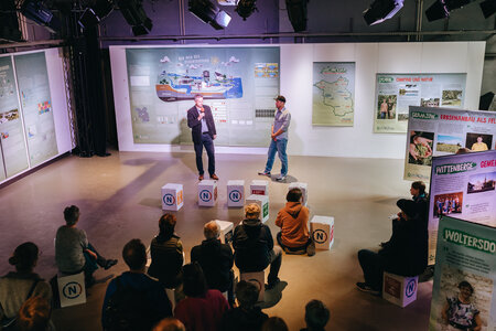 Die Klimaausstellung in den Räumen der Kulturgiesserei Schöneiche